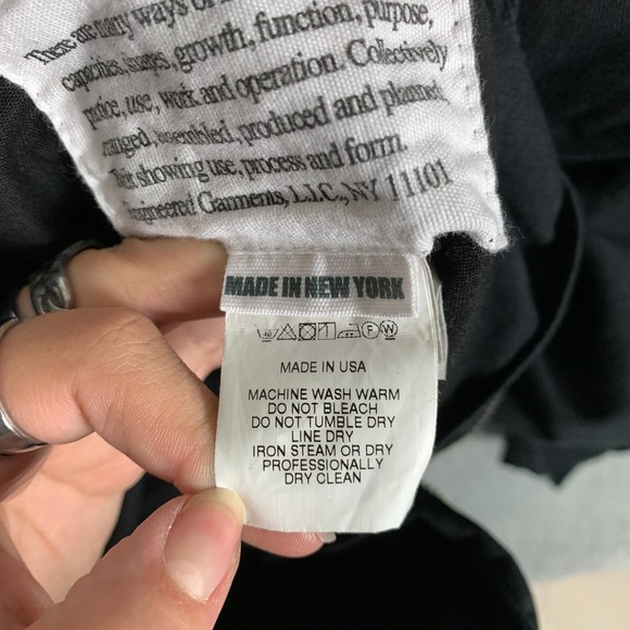 Engineered Garments Over Pant Men's XS Black High Count Twill Baggy Relaxed Fit - Picture 7 of 10